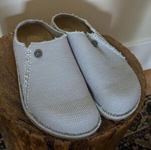NEW IN BOX Birkenstock Zermatt Canvas Slippers Size 37 / US 6 Narrow Fit Gray